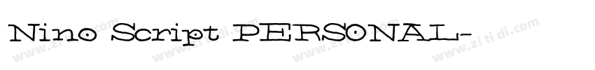 Nino Script PERSONAL字体转换